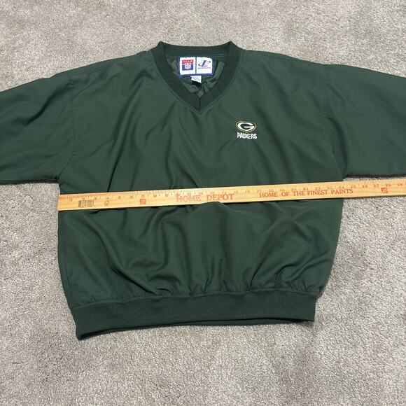 Green Bay Packers Jacket Pullover Men's Large Logo Athletic Vintage Windbreaker - Picture 3 of 6
